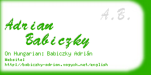 adrian babiczky business card
